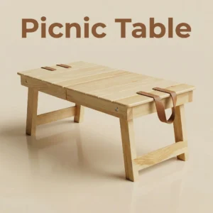 Picnic Table طاولة خشبية قابلة للطي للشاطئ والرحلات